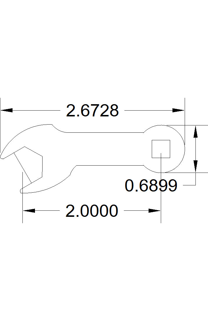 Crows Foot SAE "Stewart Mag" 2-inch-on-center 1/2 special
