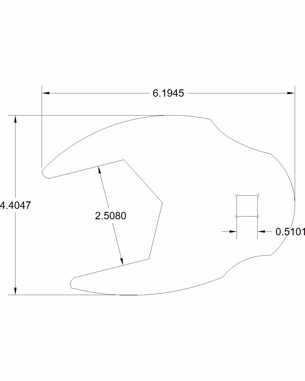 2 1/2" in Crows foot adapter