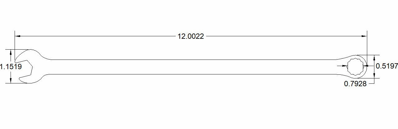 Extended 13mm 12 in long
