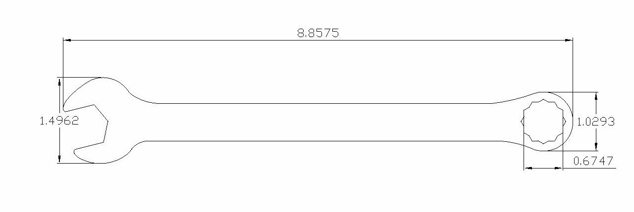 Bulletproof 17mm Combination Wrench