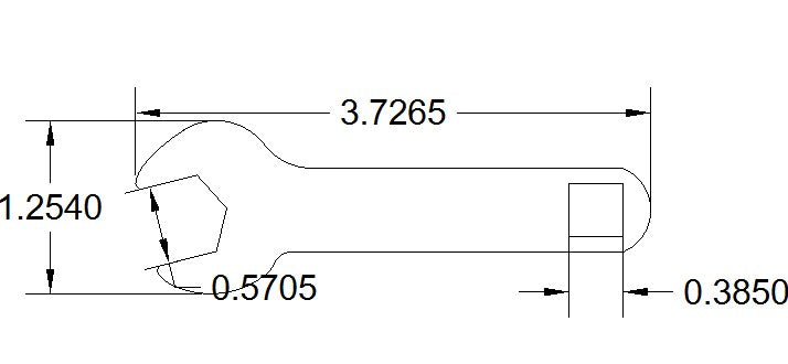 Bulletproof Modified Stubby Wrench 9/16"