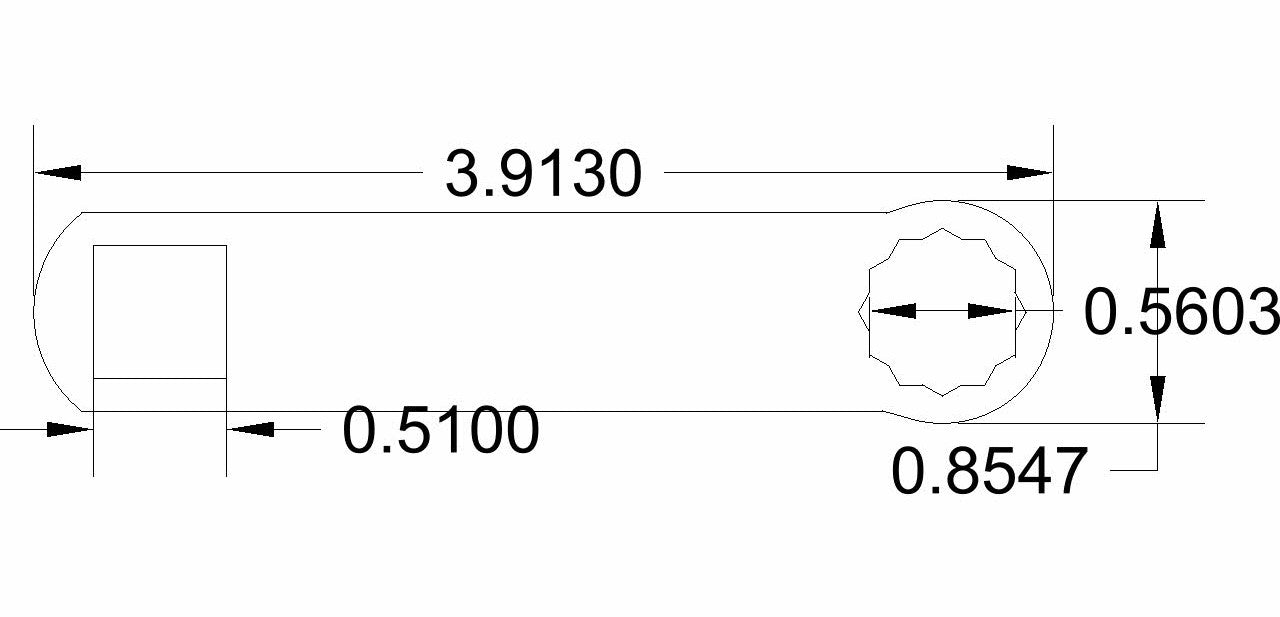 Bulletproof 14 mm Torque Adapter 3-inch center-on-center
