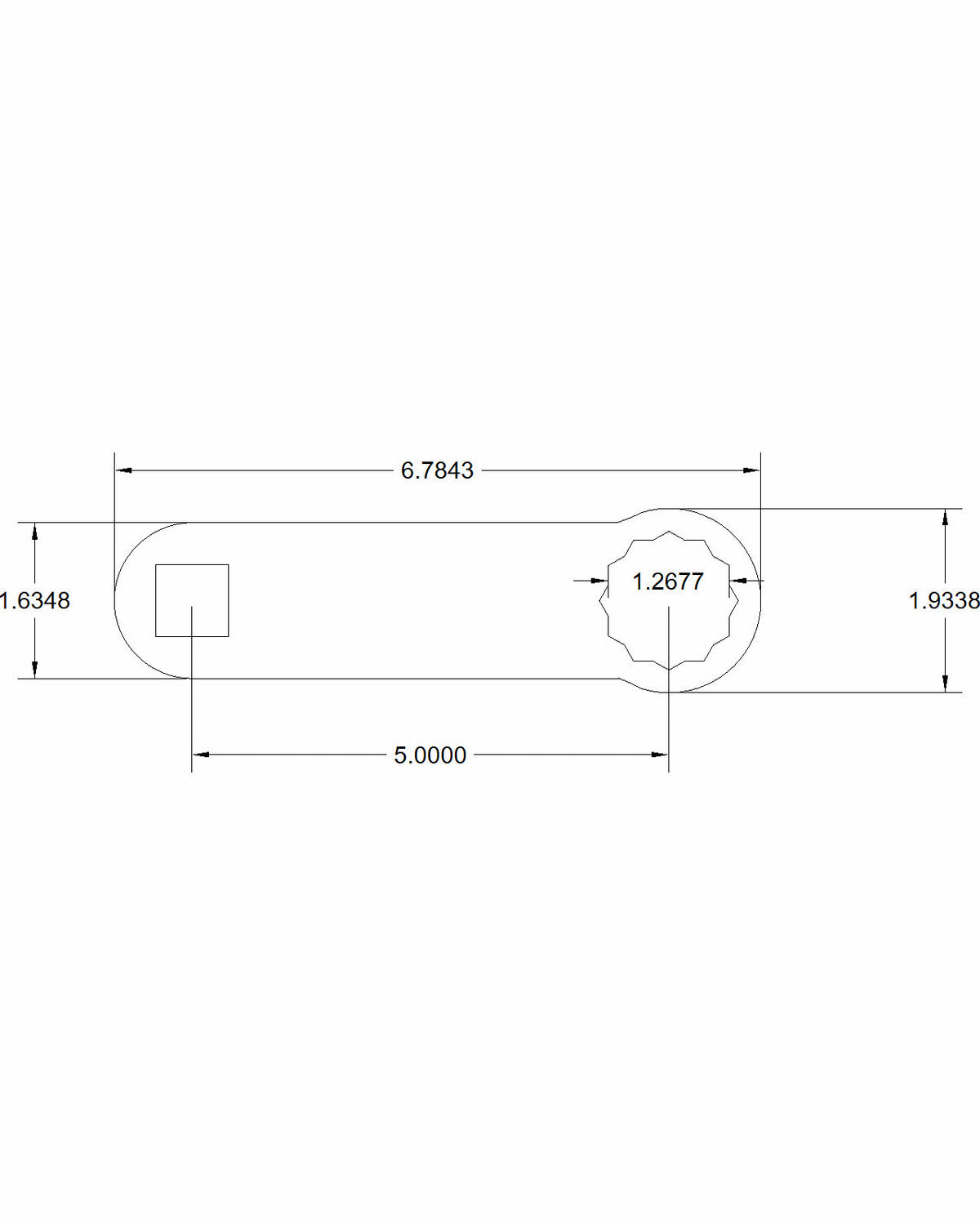 Bulletproof Dog Bone 32mm 5"-On-Center