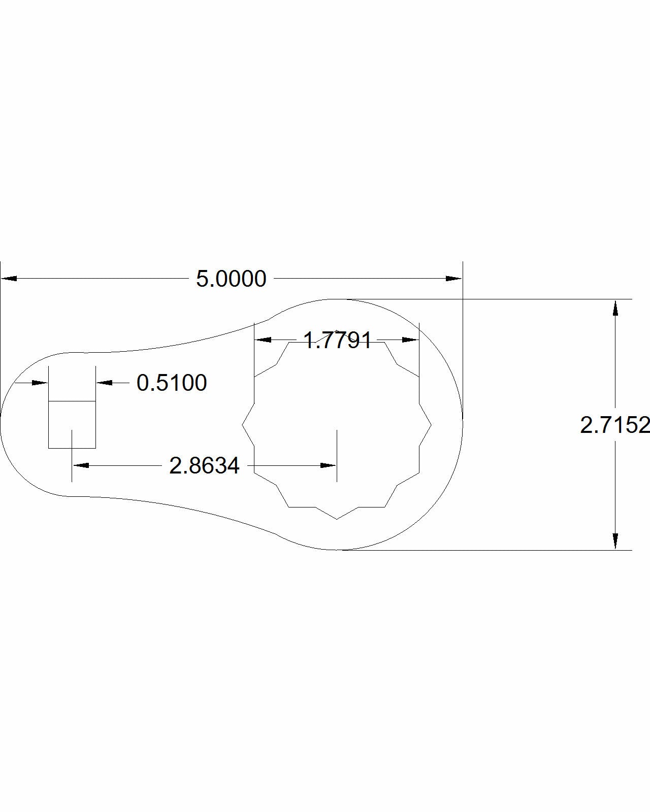 Bulletproof 45mm Torque Adaptor 12-point