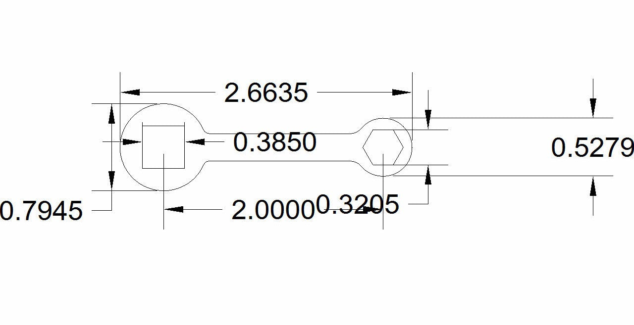 mf-ta 5/16 torque adapter 2" on center