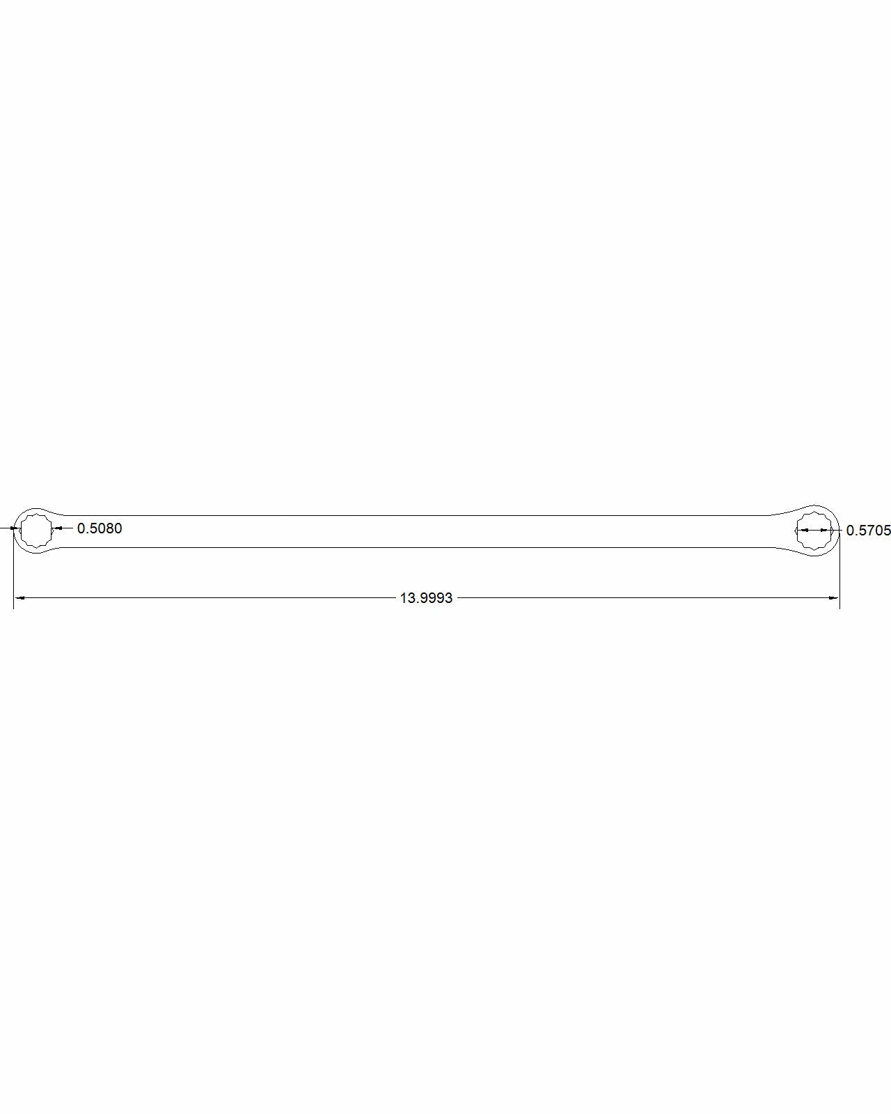Long Reach Bulletproof Double Box 1/2" & 9/16" Wrench 14 inch long