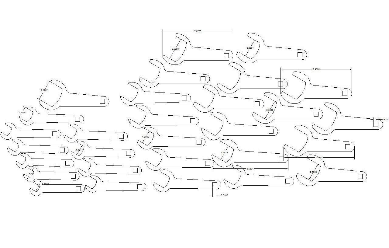 29pc set Line-Wrench 3/4"- 2 1/2"