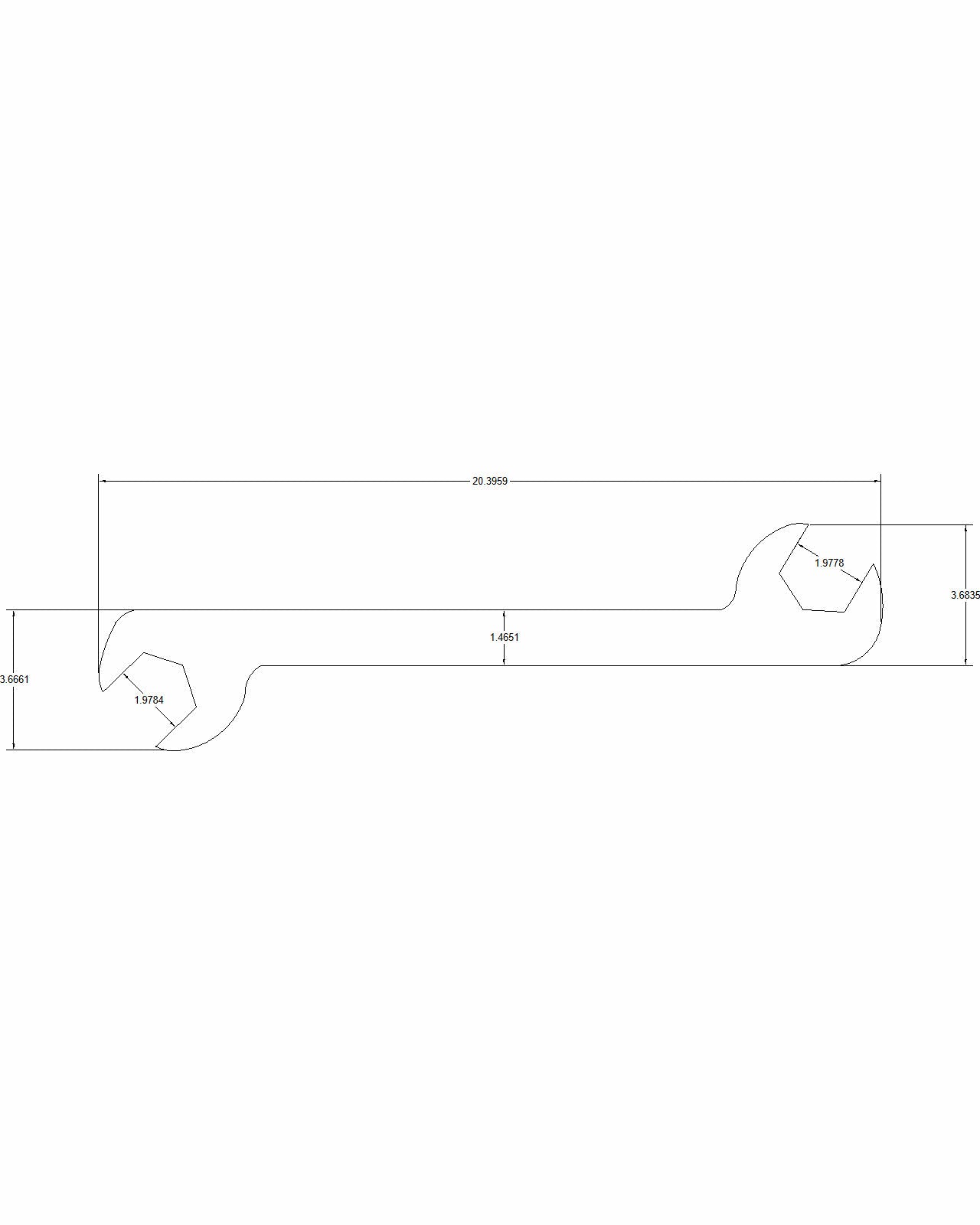 50mm Double Open-End wrench 30-degree and 60-degree