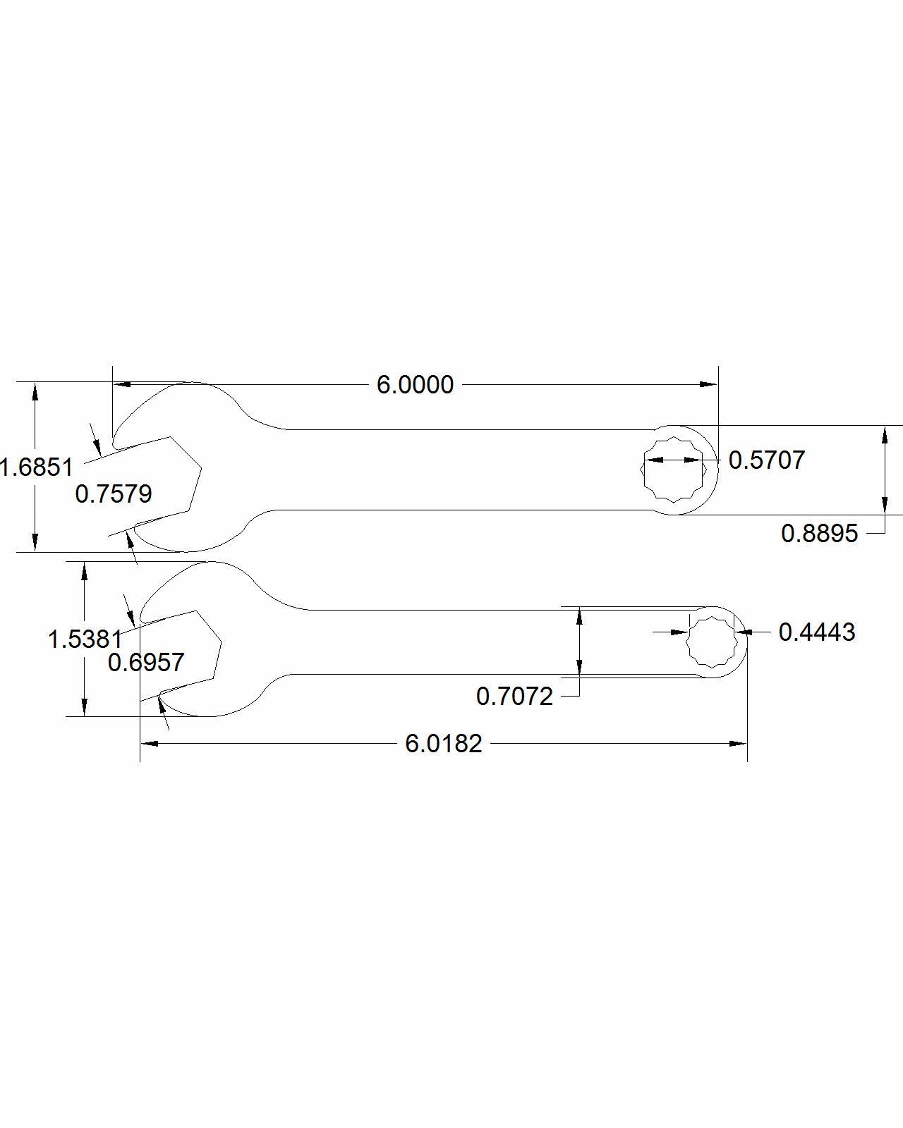 2pc Combination Wrench "Clark 2" special