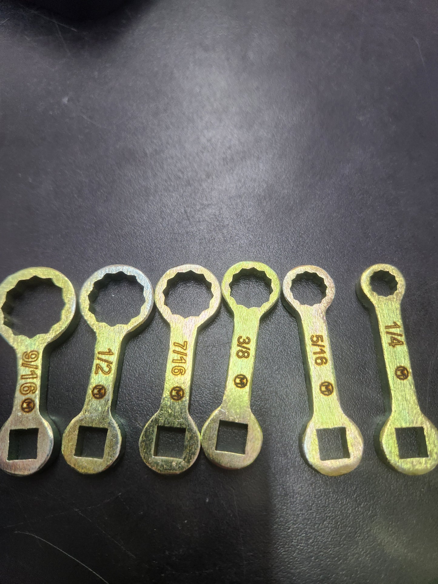 6 pc "Ryan" Dog Bones .25 drive 2inch-On-Center Sizes: 1/4"-9/16"