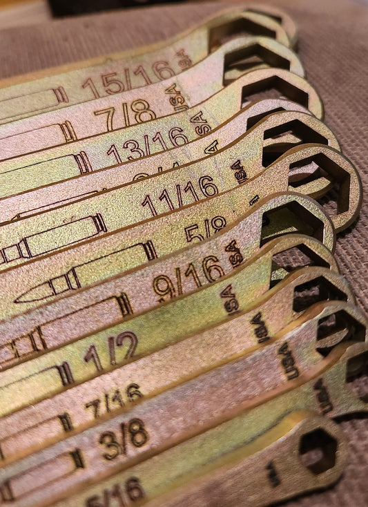 Designed to outperform under pressure, the bulletproof ar500 wrench delivers unparalleled versatility for demanding tasks, whether in professional or industrial settings. Sizes etched to keep tools in order. 