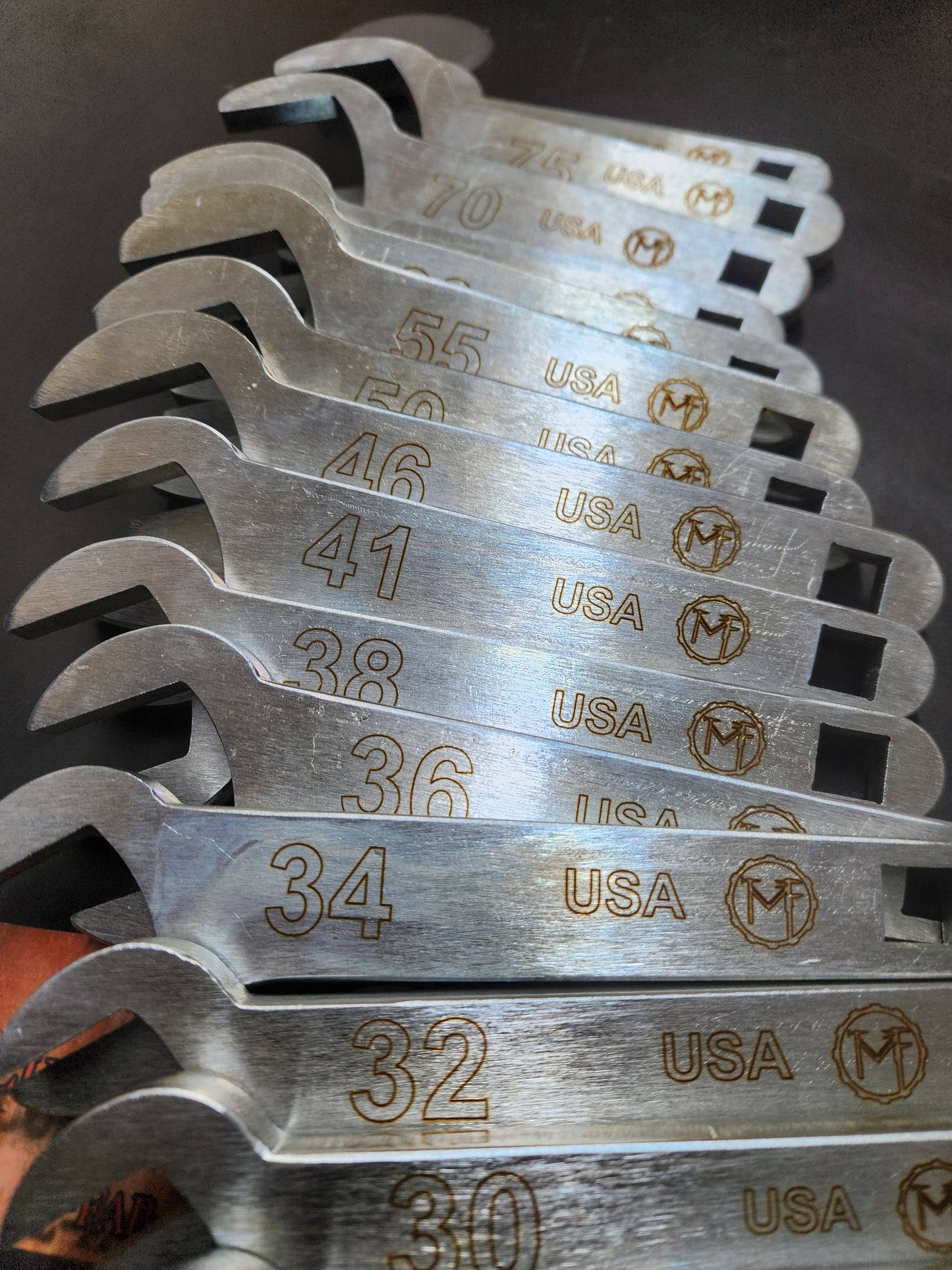 Stock service wrench set 15-piece set