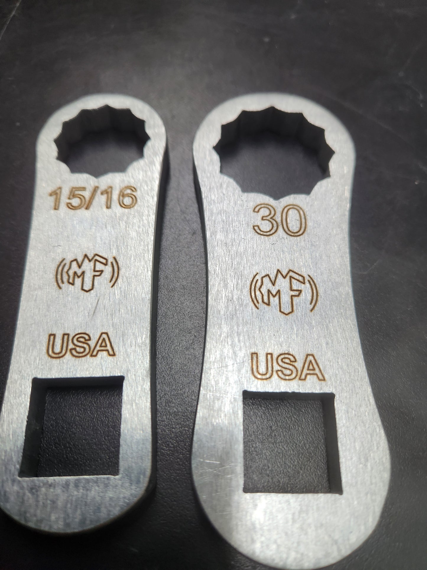 2 pc set Dog Bone 30mm & 15/16" with 3-in-on-center