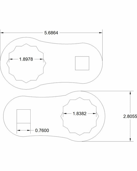 2pc set 47mm and 48mm Dog Bone "Burden" Special