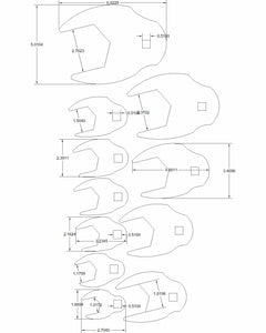 "Posada" Crows 11-pc set consisting of 27, 30, 32, 35, 36, 38, 46, 48, 50, 60, 70