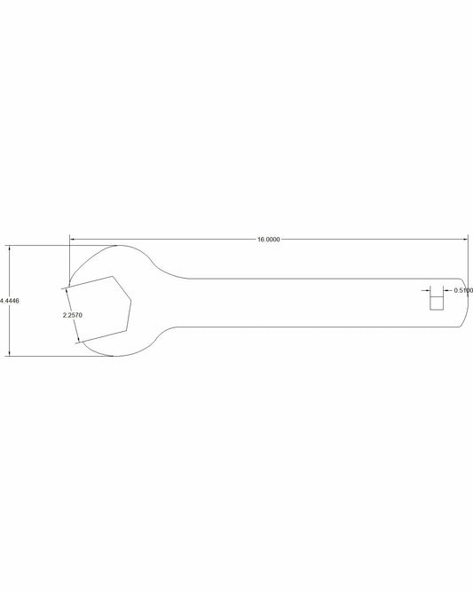 Bulletproof 2-1/4" Crows Foot Torque Adapter extended 16-inches long