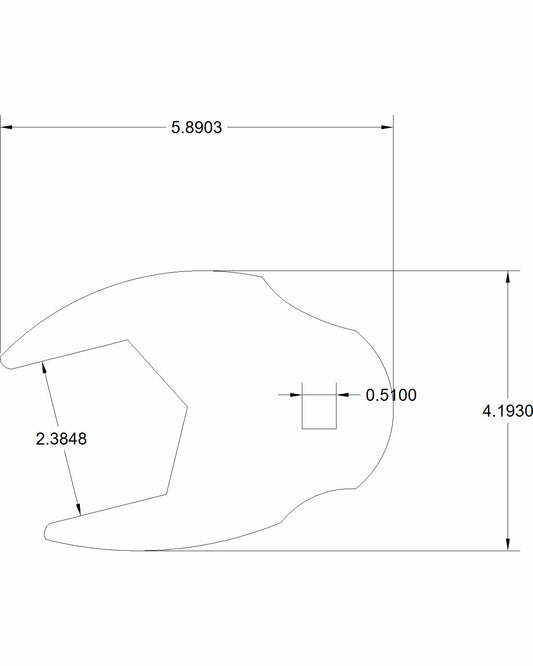 Bulletproof 2-3/8" Crows Foot Torque Adapter