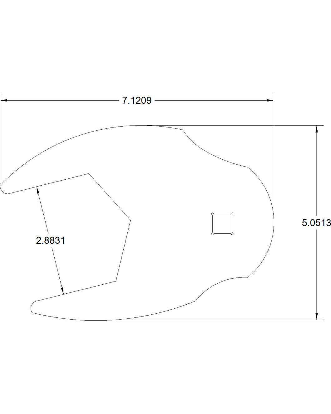 2 7/8 Crows foot adapter drive selectable