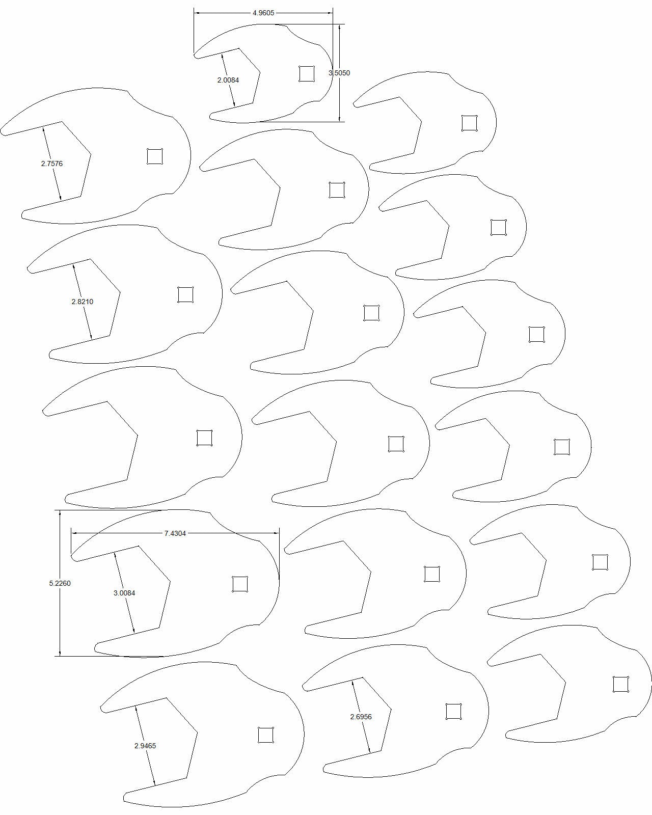Bulletproof Crows foot sae 2-in to 3-in/ 17-piece set