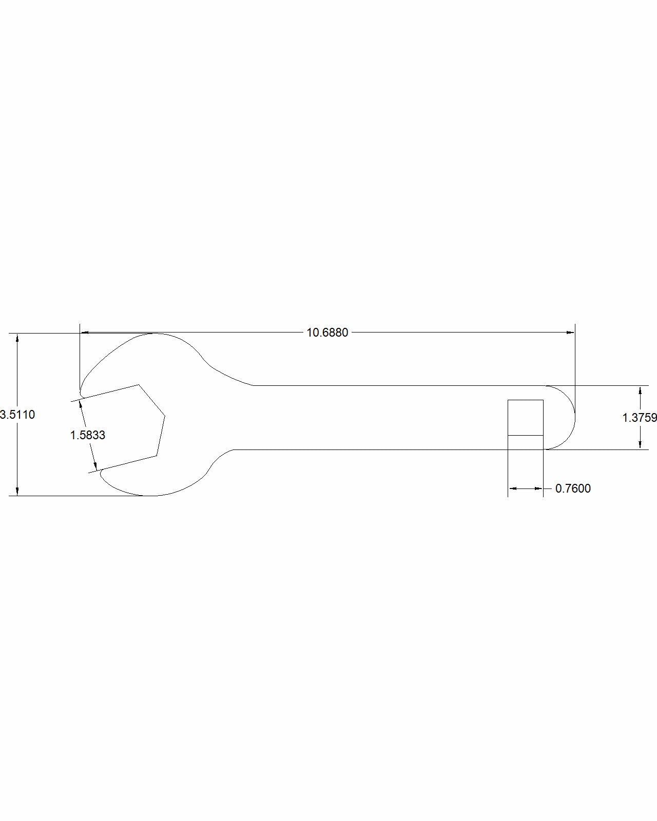Bulletproof 40mm Crows Foot 10-inch long
