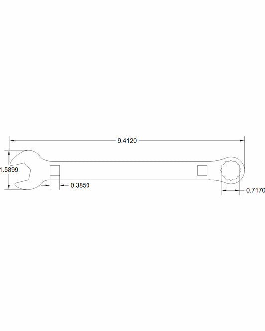 Bulletproof 18 mm Combination Wrench with ratchet cutouts