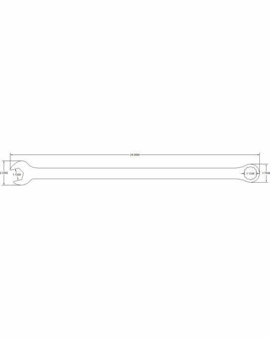 Bulletproof 1-1/8" Combination Drive Wrench 24-inches long