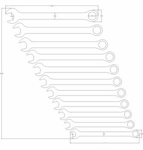 1in. thru 2in. Standard  17 pcs.