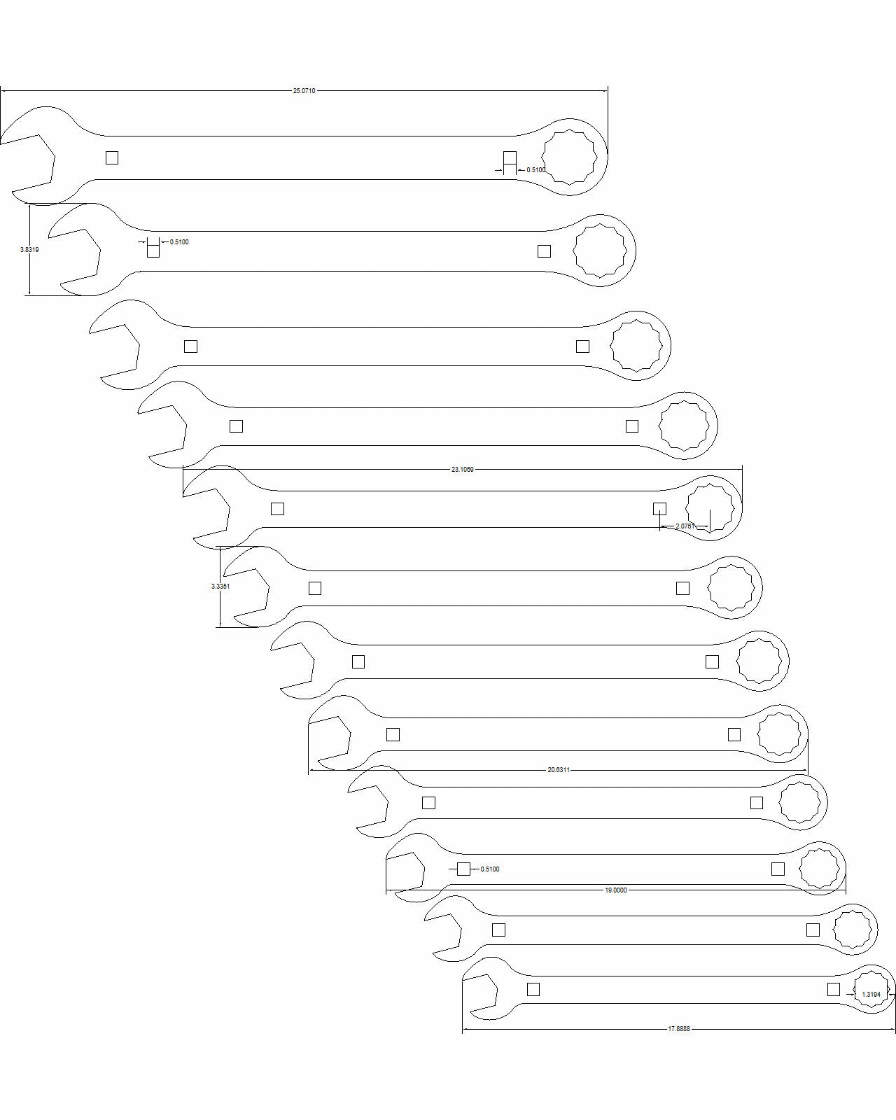 28pc Unique SAE Standard Wrench Drive Set Sizes: 5/16" to 2"