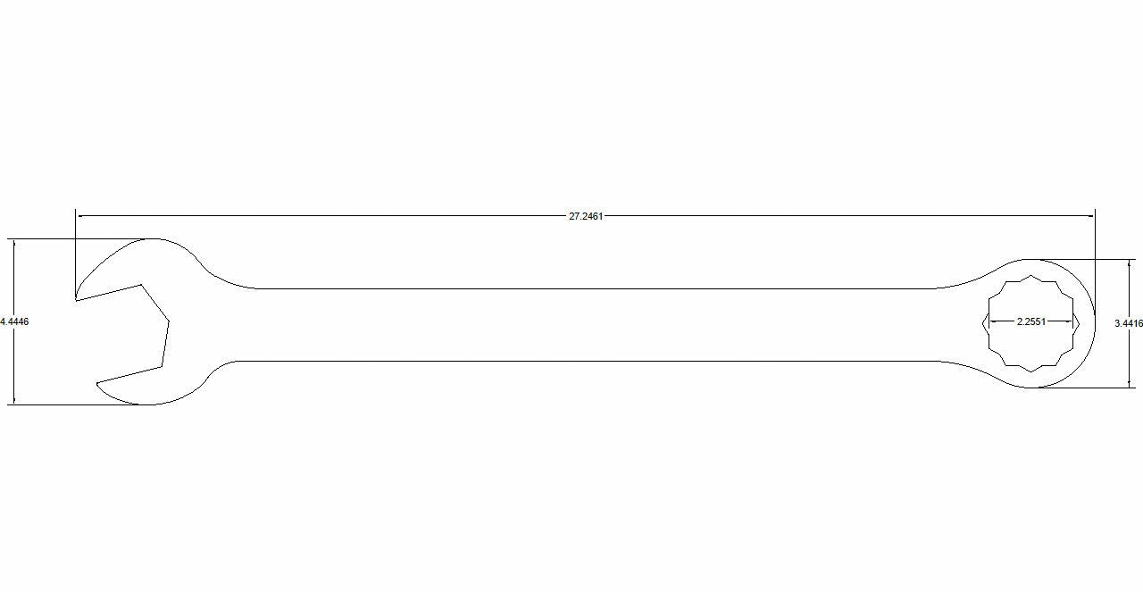 Bulletproof Combination 2-1/4" Wrench