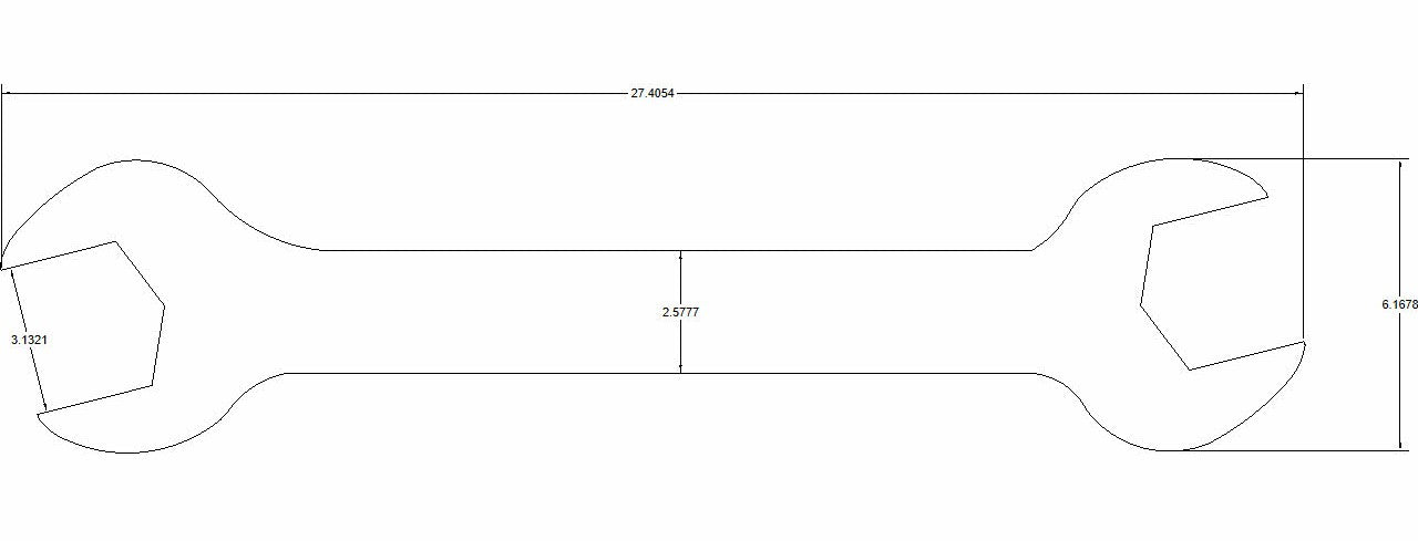 Bulletproof Double Open-End Wrench 3-1/8"