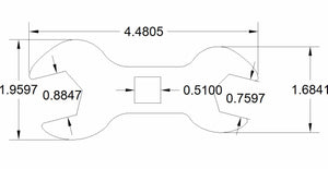 Armorer wrench 3/4 and 7/8 open end