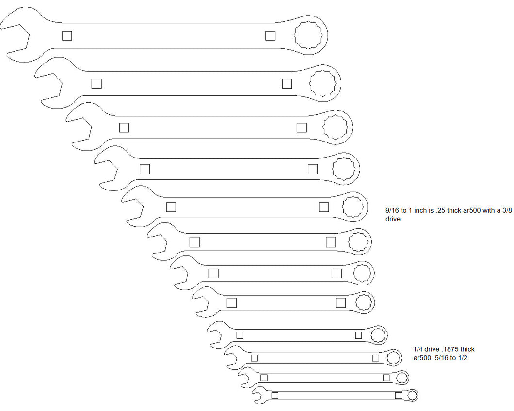 SAE drive set bulletproof 12pc 12 point