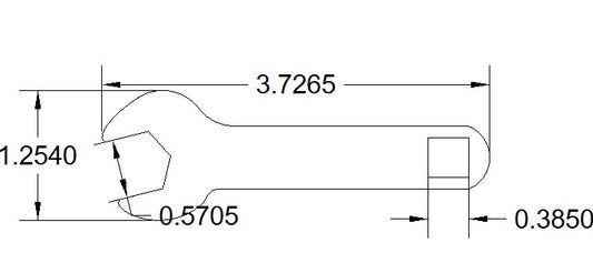 Bulletproof wrench 9/16 in stubby modified