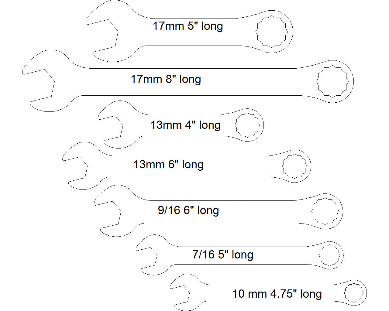 Trick Turbo Set 7pc.  3/16" thick
