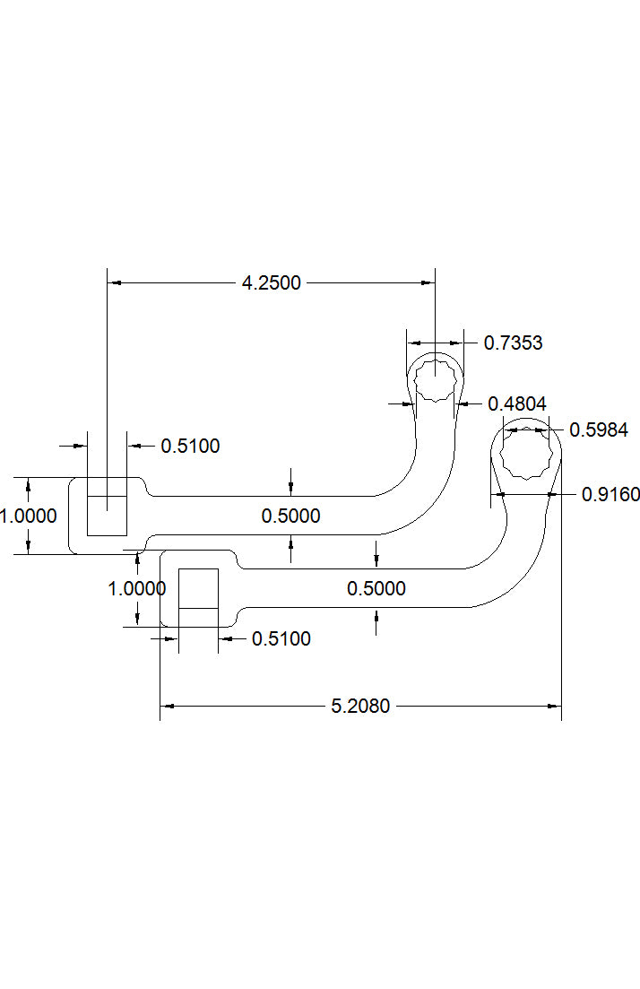 2pc set "Dodge 9986" Turbo Bolt Wrench 12mm and 15mm