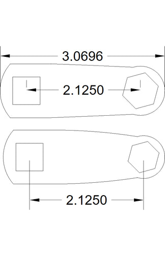 13mm & 15mm 2.125 on center torque adapter