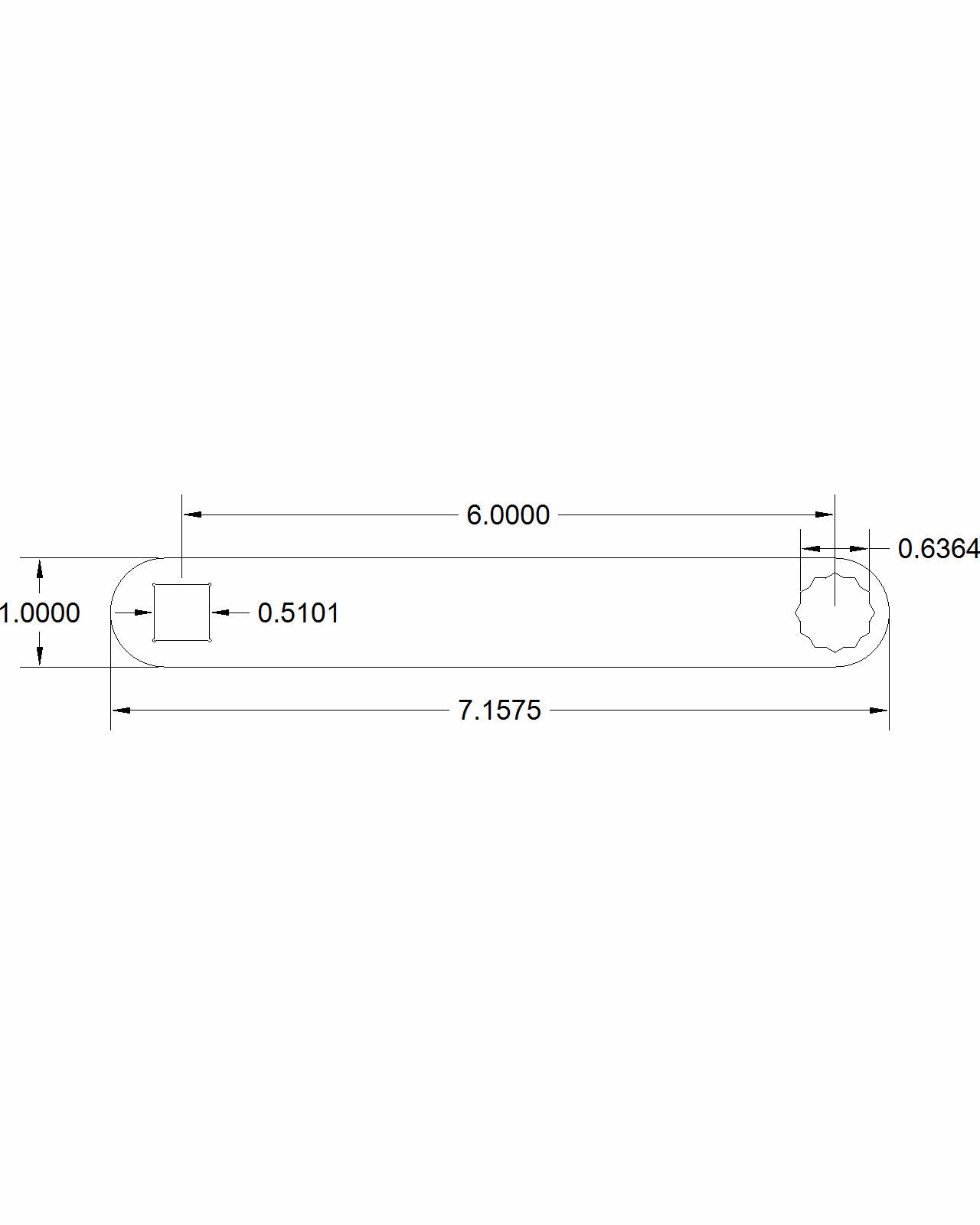 16mm torque adapter 6 inches on center