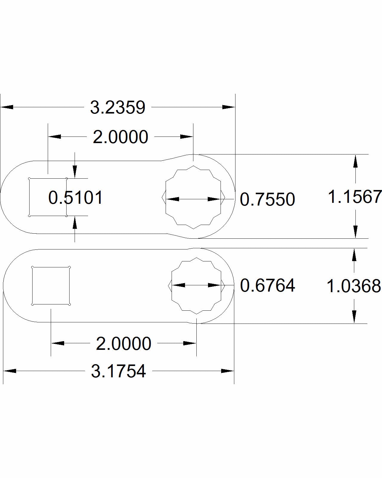 2pc set 1/2" drive 17mm & 19mm