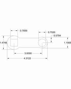19mm torque adapter 3in center to center
