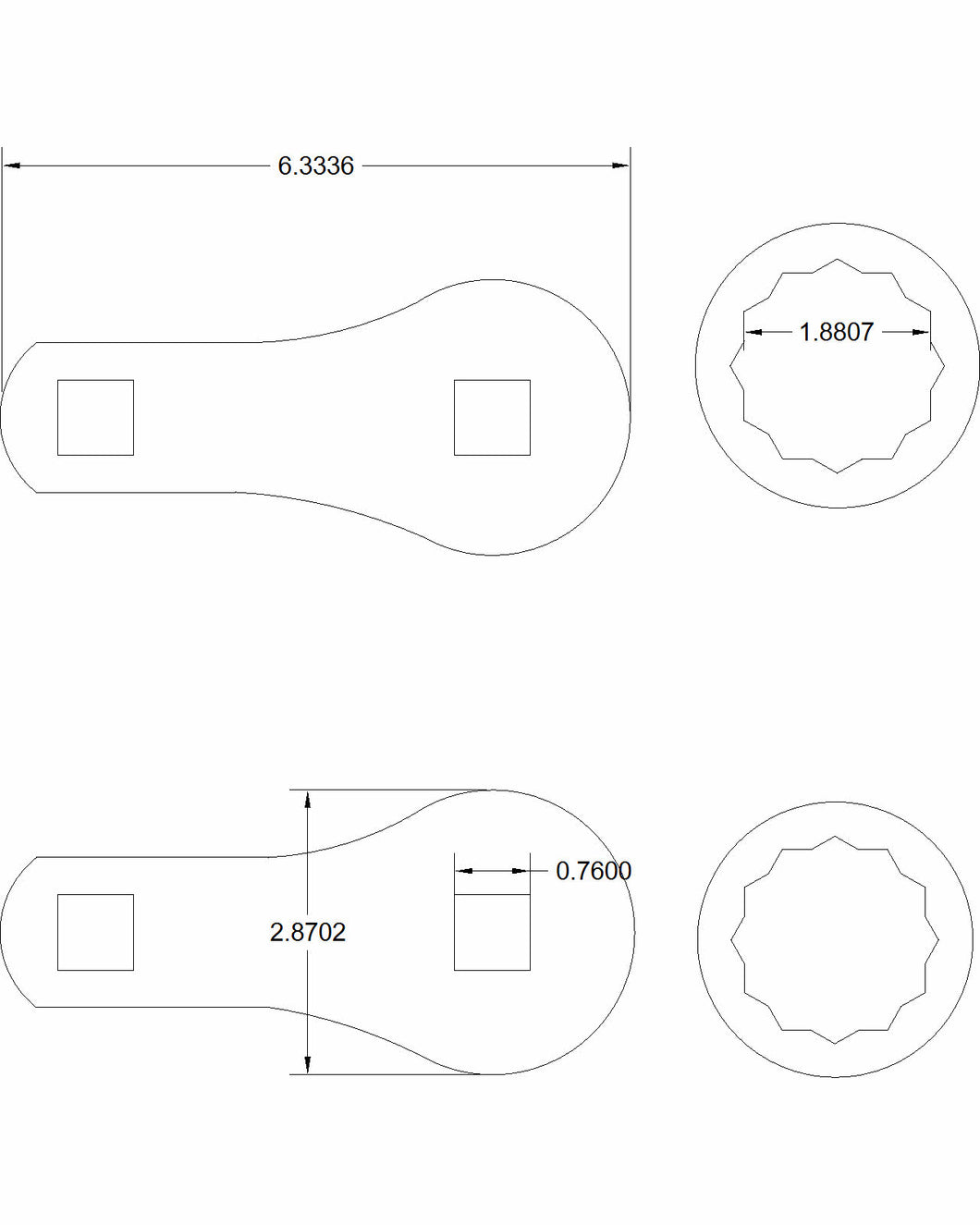 Hicks 2 1 13/16 + 1 7/8 modified torque adapters