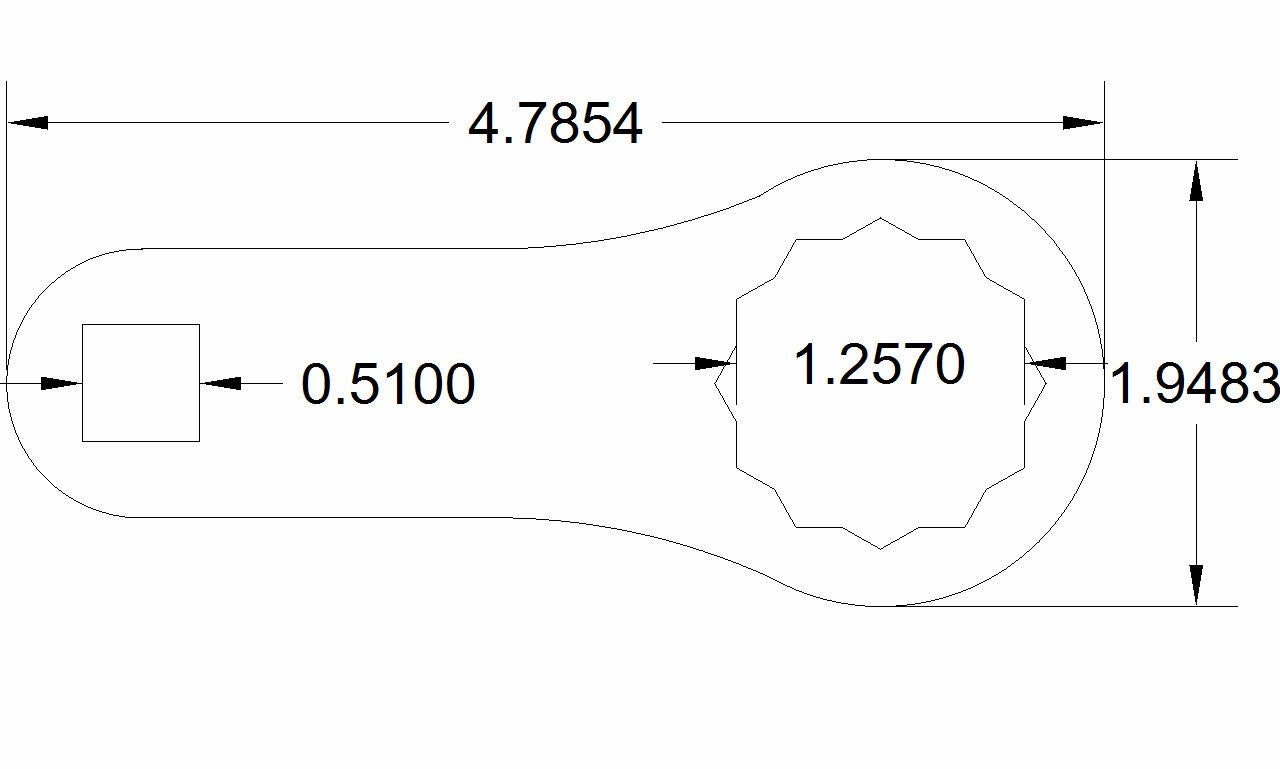 Extended 1-1/4" torque adapter