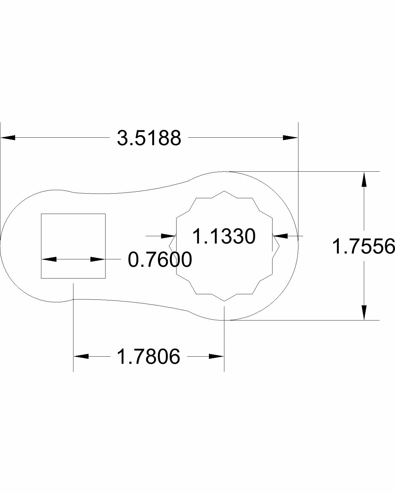 1 -1/8" Torque Adapter with a 3/4" Drive