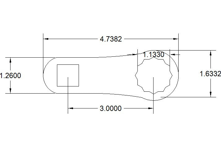 1-1/8" Torque Adapter 3-inch-on-center