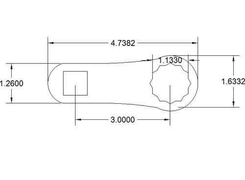 1 1/8 torque adapter drive selectable 3 inch on center