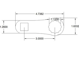 1 1/8 torque adapter drive selectable 3-inch on center