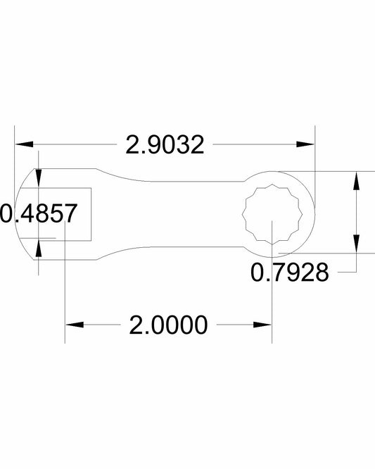 Bulletproof 1/2" Torque Adapter Heavy Duty 3/8 thick