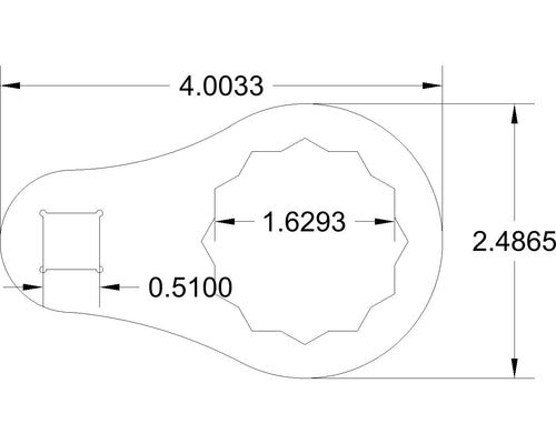 Bulletproof 1 5/8  torque adapter Drive selectable