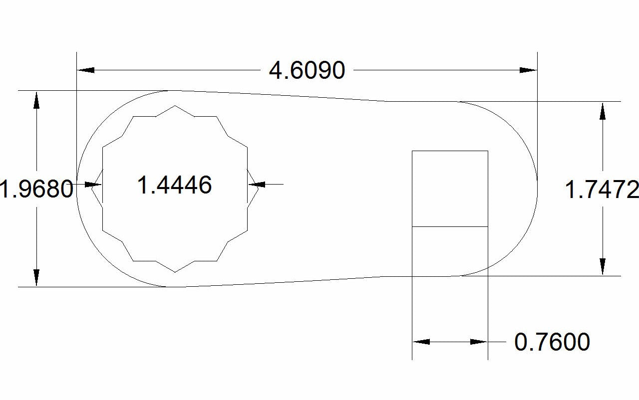 Limited access 1 -7/16" Dog bone