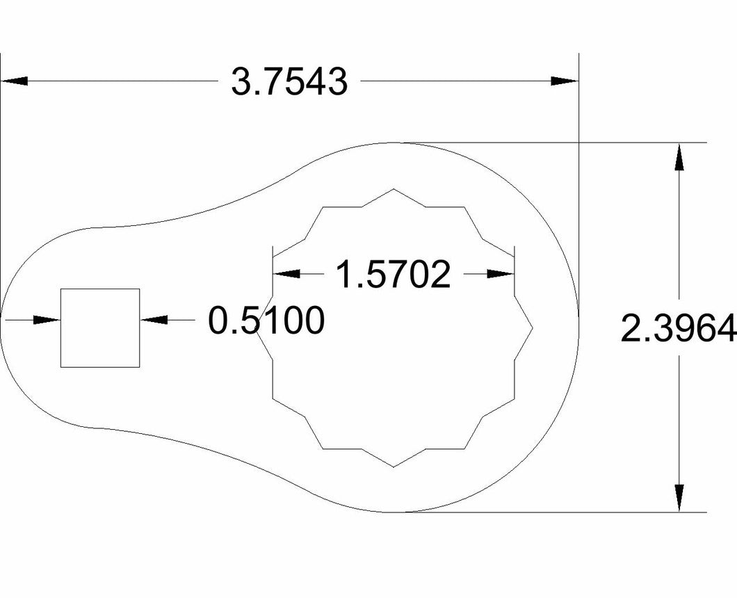 1 9/16 Bulletproof torque adapter