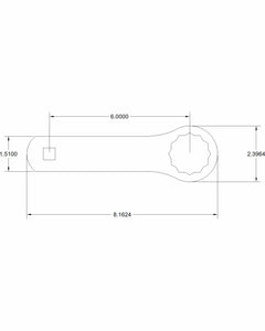 1 9/16 Bulletproof torque adapter 6in on center